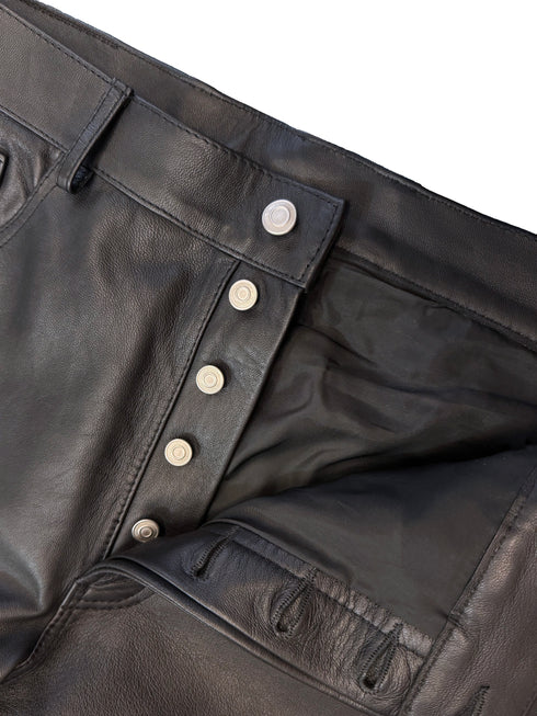 Black Leather Fit05 Bootcut Flare Jeans