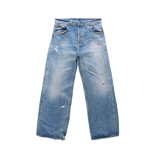 Light Wash Distressed Fit05 Bootcut Denim