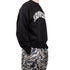 Chaos Black Distressed Arch Logo Crewneck