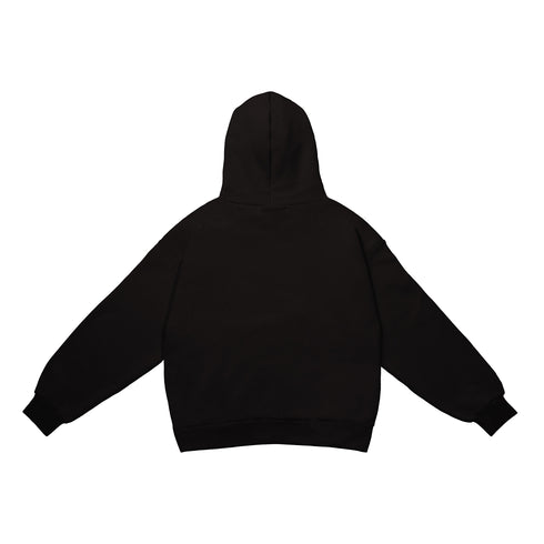 Chaos Black Boxy Hoodie
