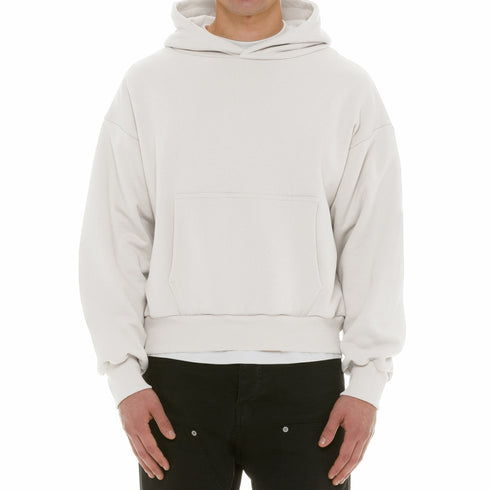 Cream White Boxy Hoodie
