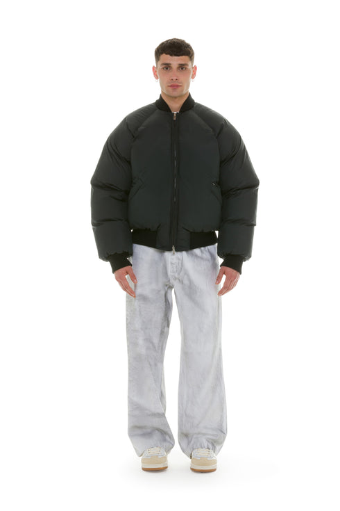 Nylon Puffer Bomber Chaos Black