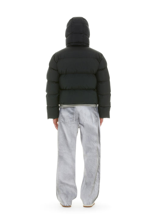 Nylon Hooded Puffer Chaos Black