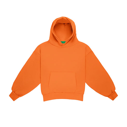 Orange Double Layer Boxy Hoodie