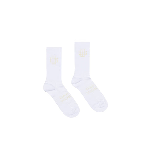 GW Premium Cotton Socks Powder White
