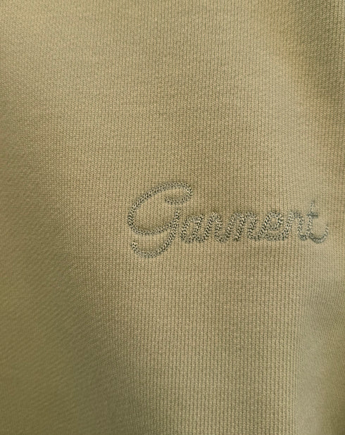 Military Green Single Layer Hoodie with Double Embroidery