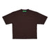 Mocha Brown Basic Boxy Tee with Embroidery