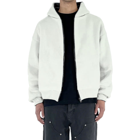 Double Layered Reversible Zip Hoodie Bicolor Chaos Black/Cream