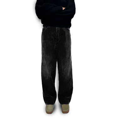 GW Black Vintage Wash Fit04 Loose Corduroy Pants