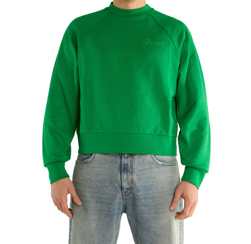 Emerald Green Raglan Crewneck Sweater
