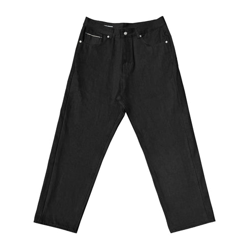 Candiani Selvedge Raw Black Denim Fit03 Relaxed jeans