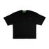 Black Basic Embroidery Boxy Tee