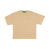 Dune Sand Basic Boxy Tee with Embroidery
