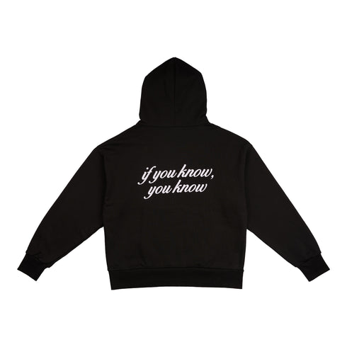 Chaos Black "If you know, You know" Embroidered Hoodie