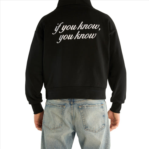 Chaos Black "If you know, You know" Embroidered Hoodie