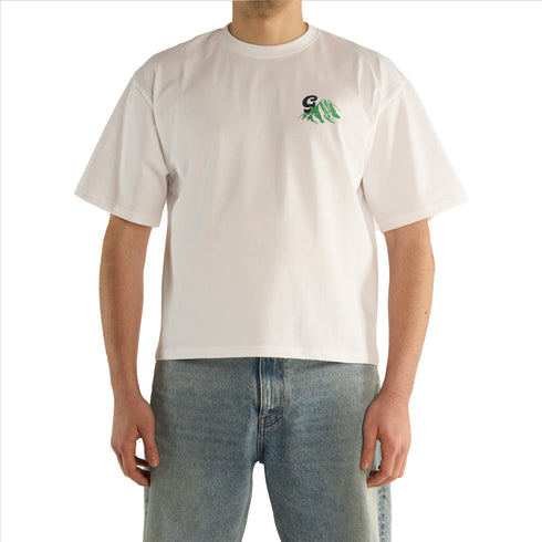 Powder White Printed Island Tee