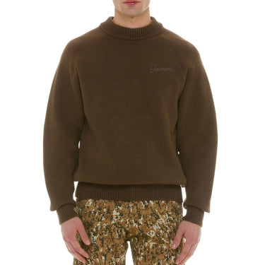 GW Mocha Brown Knitted Crewneck Sweater