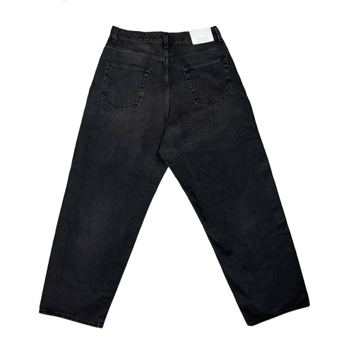 Black Stained Wash Fit04 Baggy Denim