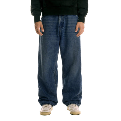 Blue Stained Wash Fit04 Baggy Denim