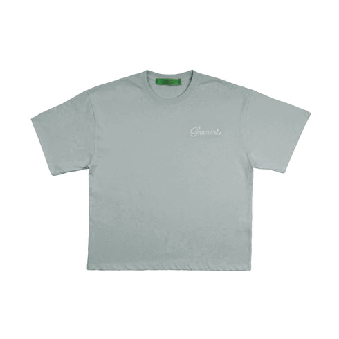 Sports Grey Basic Boxy Tee with Embroidery