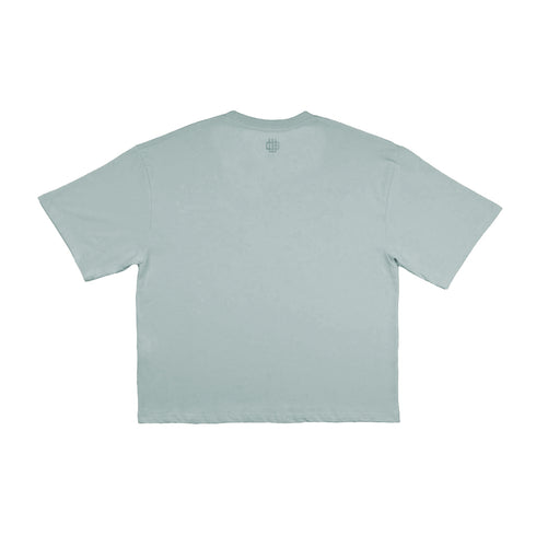 Sports Grey Basic Boxy Tee with Embroidery