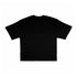 Black Basic Embroidery Boxy Tee
