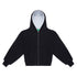 Double Layered Reversible Zip Hoodie Bicolor Chaos Black/Heather Grey