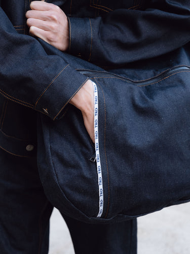 GW TRC Candiani Selvedge Indigo Denim Messenger Bag