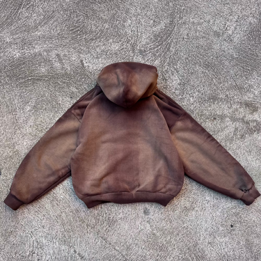 GW Artisanal Vintage Treatment Mocha Brown Hoodie