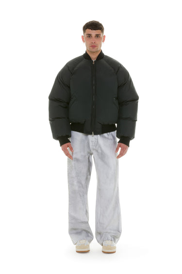 Nylon Puffer Bomber Chaos Black