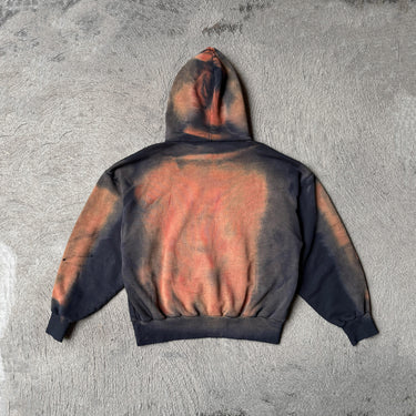 GW Artisanal Vintage Treatment Embroidered Black Hoodie