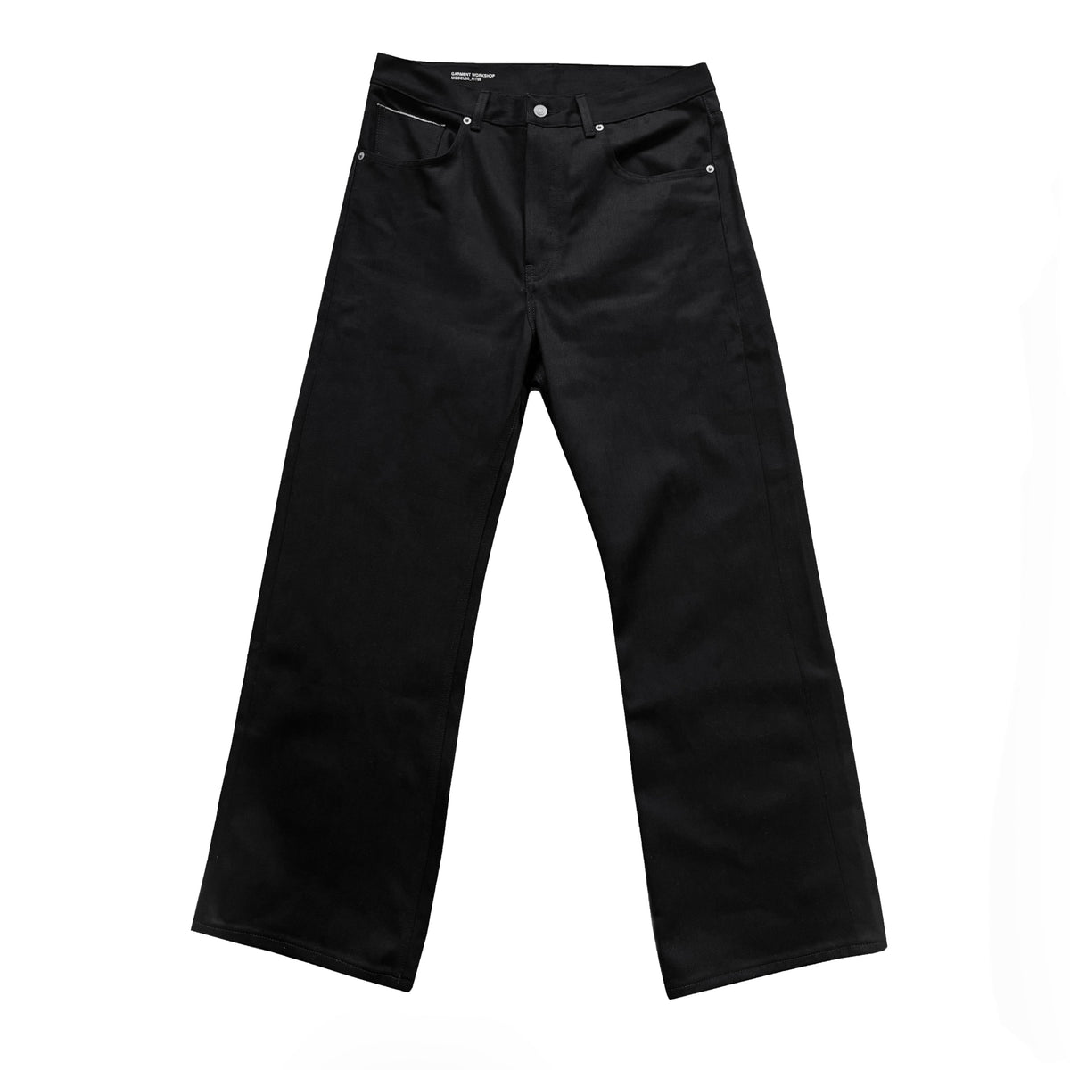 GW Candiani Selvedge Raw Black Denim Fit05 Bootcut jeans – Garment 