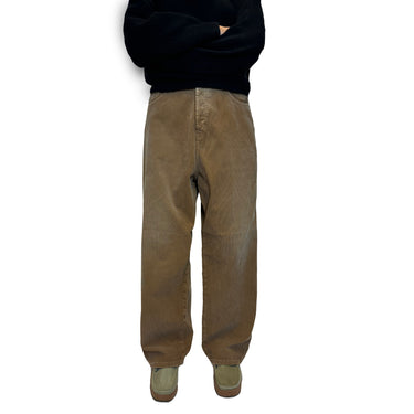 GW Beige Vintage Wash Fit04 Loose Corduroy Pants