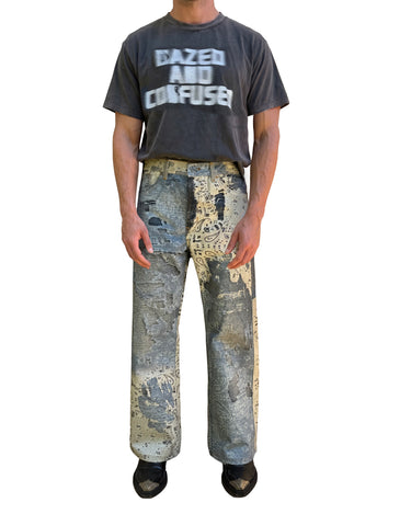 Trompe-L'Oeil "Sashiko" Printed Jeans - Fit05