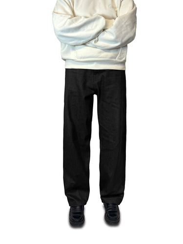 GW Candiani Selvedge Raw Black Denim Fit03 Relaxed jeans