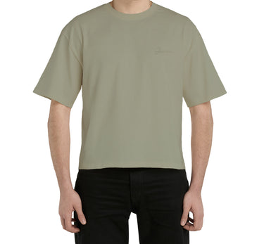 GW Military Green Basic Boxy Tee with Embroidery