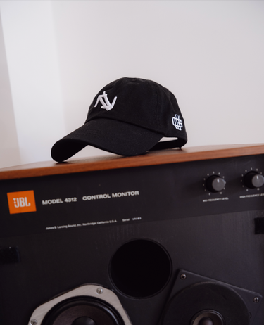 GW x VERTIGINE Black Embroidered Six Panel Hat
